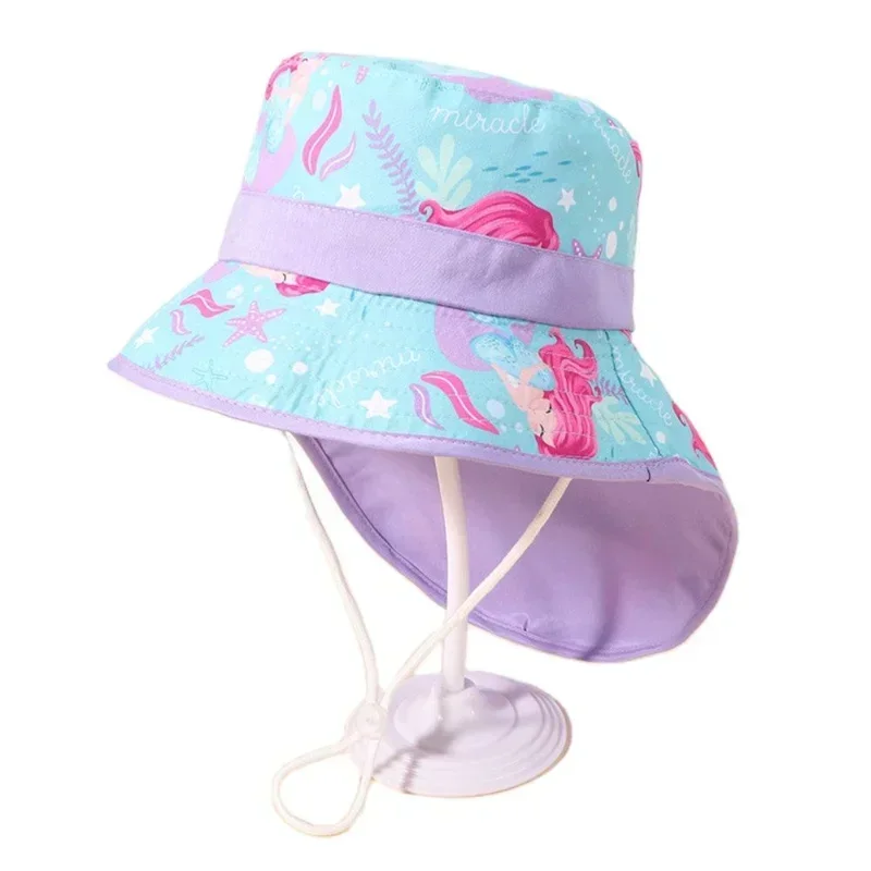 Spring Summer Cotton Baby Sun Hat for Girls Boys Baby Bucket Hat Outdoor Children UV Protection Beach Hat