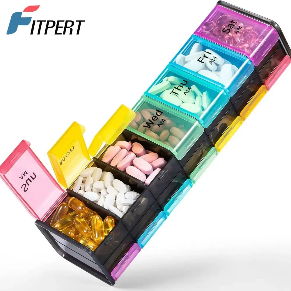 보충제용 대형 알약 케이스, AM PM 대형 칸막이, 7 일 주간 알약 정리함, 초대형 알약 정리함