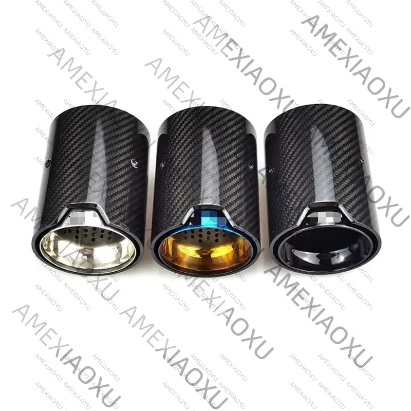 WANWU 1 Pc Carbon Fiber Exhaust Tip Muffler For Suitable for exhaust pipe M2 F87 M3 F80 M4 F82 F83 M5 F10 M6