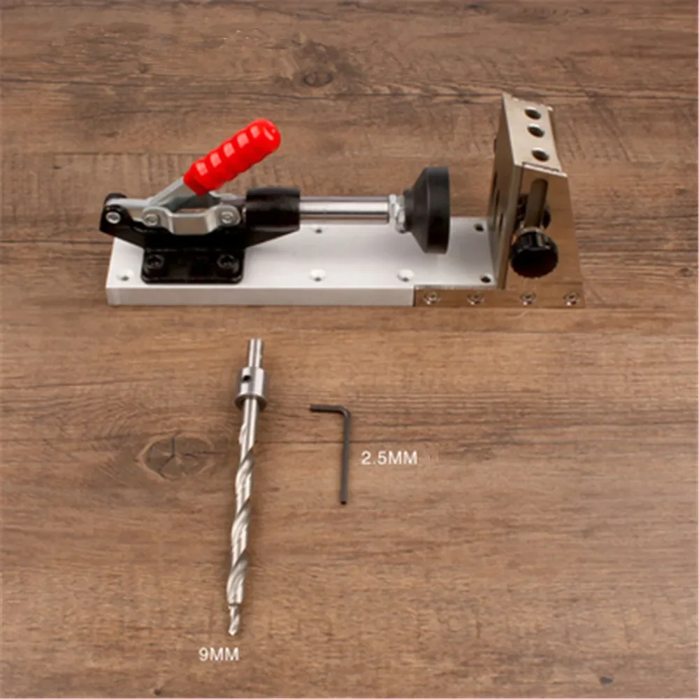 Localizador de perforación de agujeros oblicuos de aleación de aluminio, herramienta fija para carpintería, equipo, Pin de registro, perforadora Manual