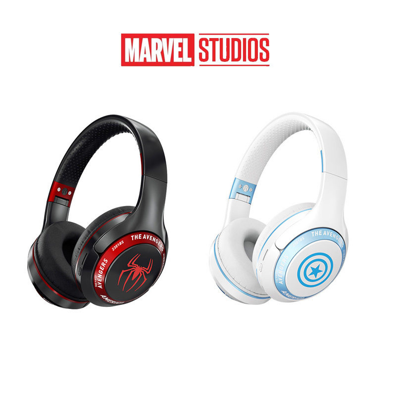  New Marvel Wireless Bluetooth Earphones Spider Man High Quality Iron Man HIFI Surround Stereo Earphones Sports In Earphones 