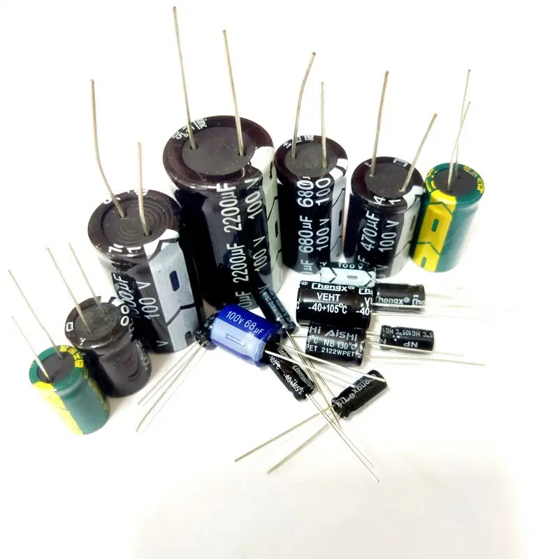 

Electrolytic Capacitor 100V 1uF 2.2uF 3.3uF 4.7uF 10uF 22uF 33uF 47uF 68uF 100uF 150uF 220uF 330uF 470uF 680uF 1000uF 100WV