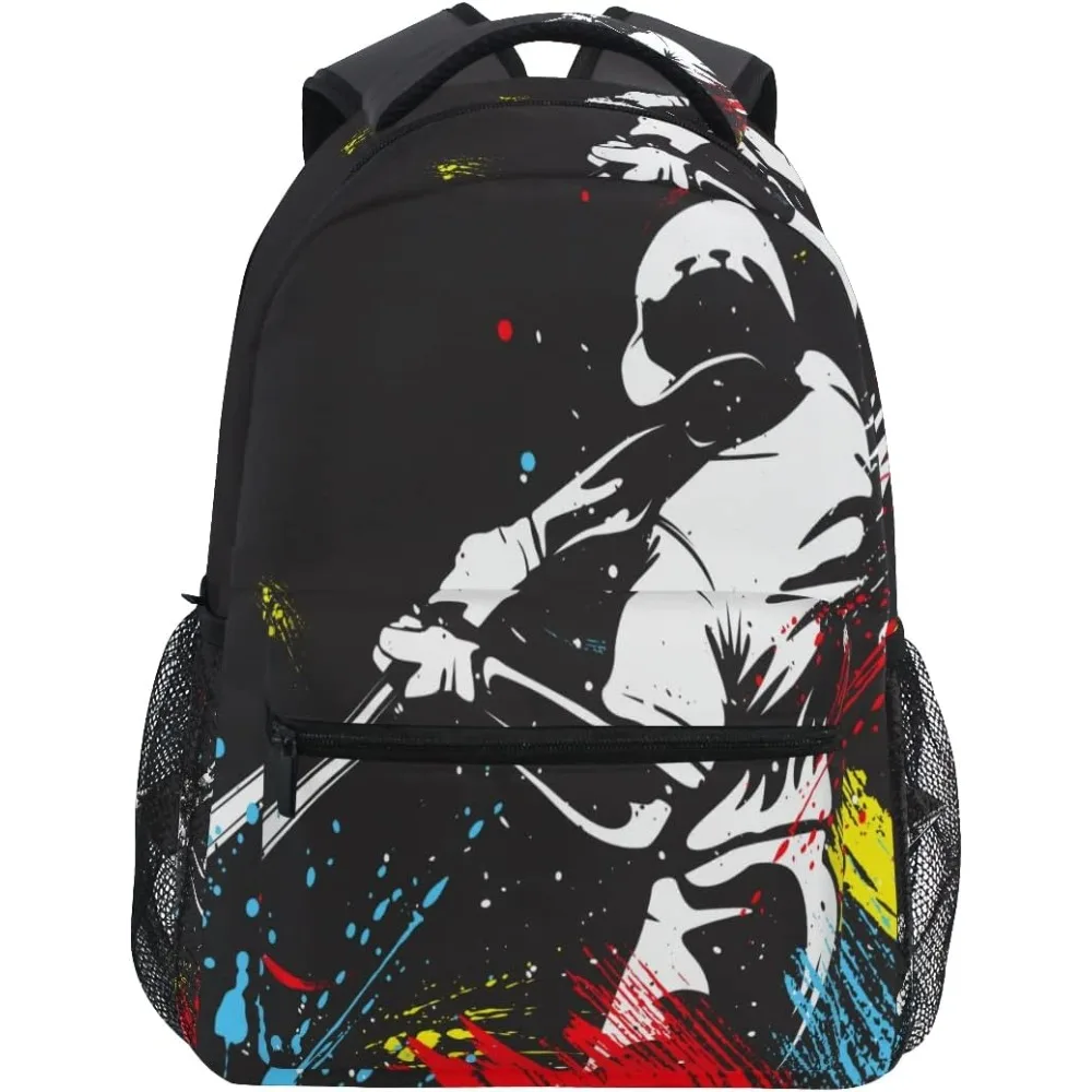 

Baseball School Backpack Bookbags For Students Girls Boys Women Men,Laptop Shoulder Bag Daypack For Travel Hiking Camping