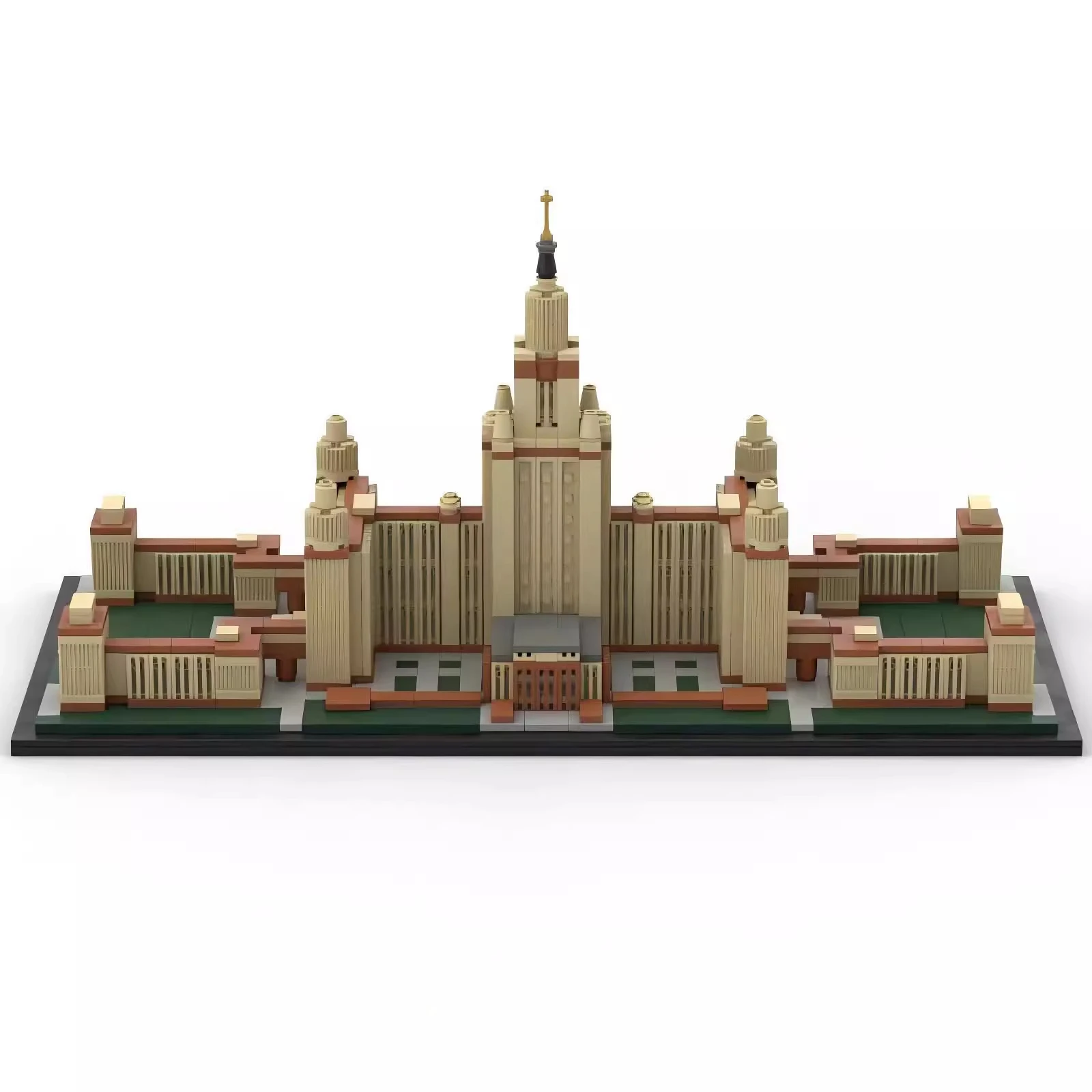 MOC Moscow State University Skyline Architecture Street View Series Assembly High difficulty Building Block Model Set Male