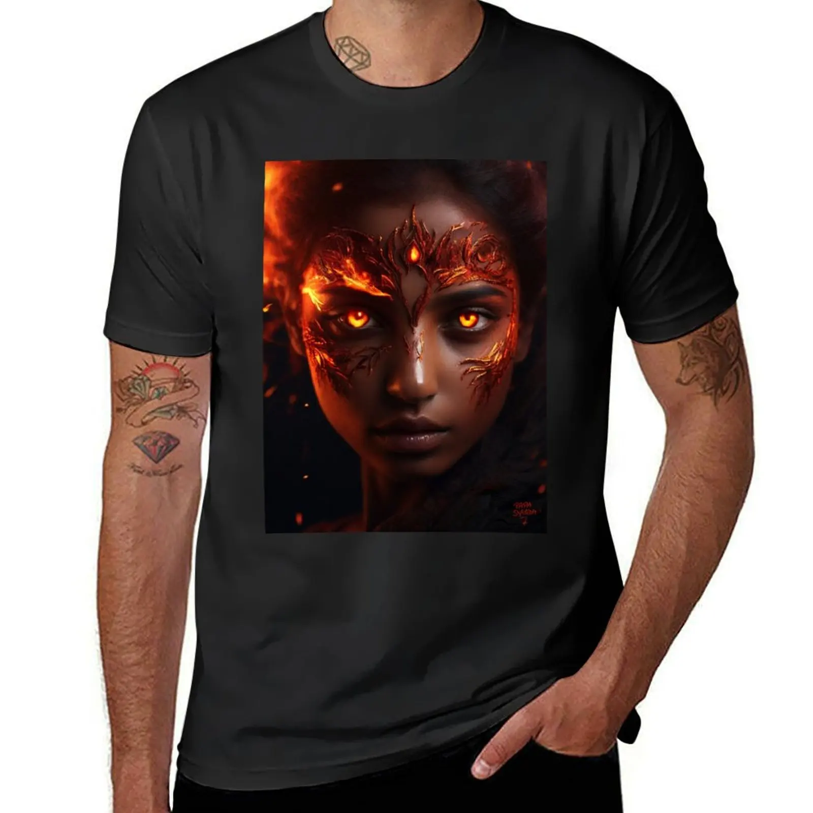 Love to play with Fire; Cinematic Digital Art; T-Shirt tops cute clothes mens funny t shirts