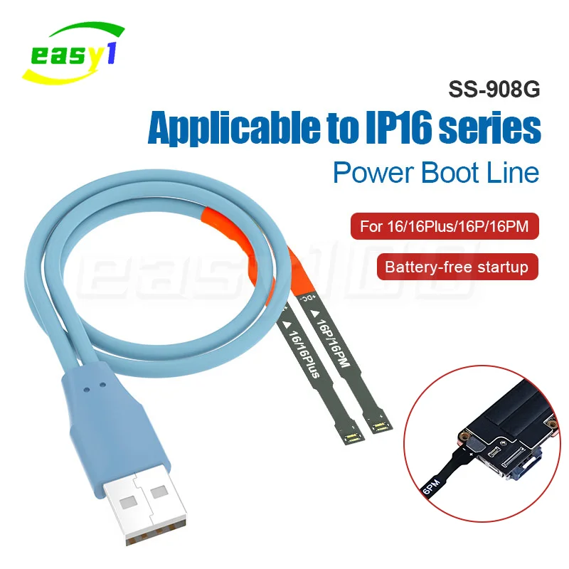 

SUNSHINE SS-908G серия мобильных телефонов длинный гибкий кабель питания для iphone 16 16PLUS 16PRO 16PROMAXseries Powre Boot
