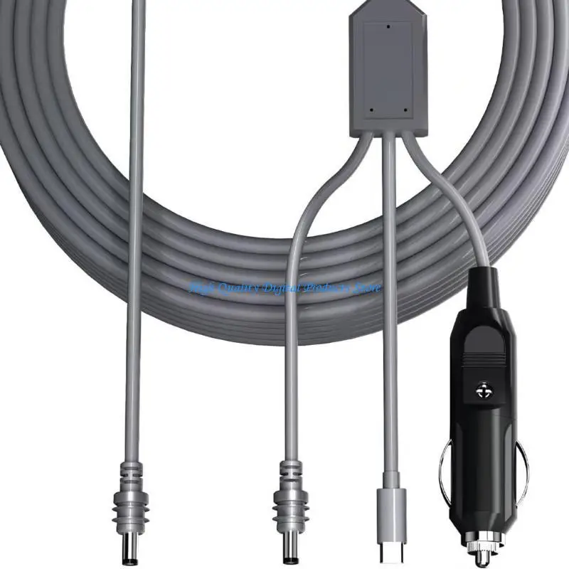 U2JE 3 in 1 Auto Ladegerät Stromkabel 100W für Mini -Satellitenschüssel -Ladeadapter mit Kfz -Zündung, USB C und DC12V 5A