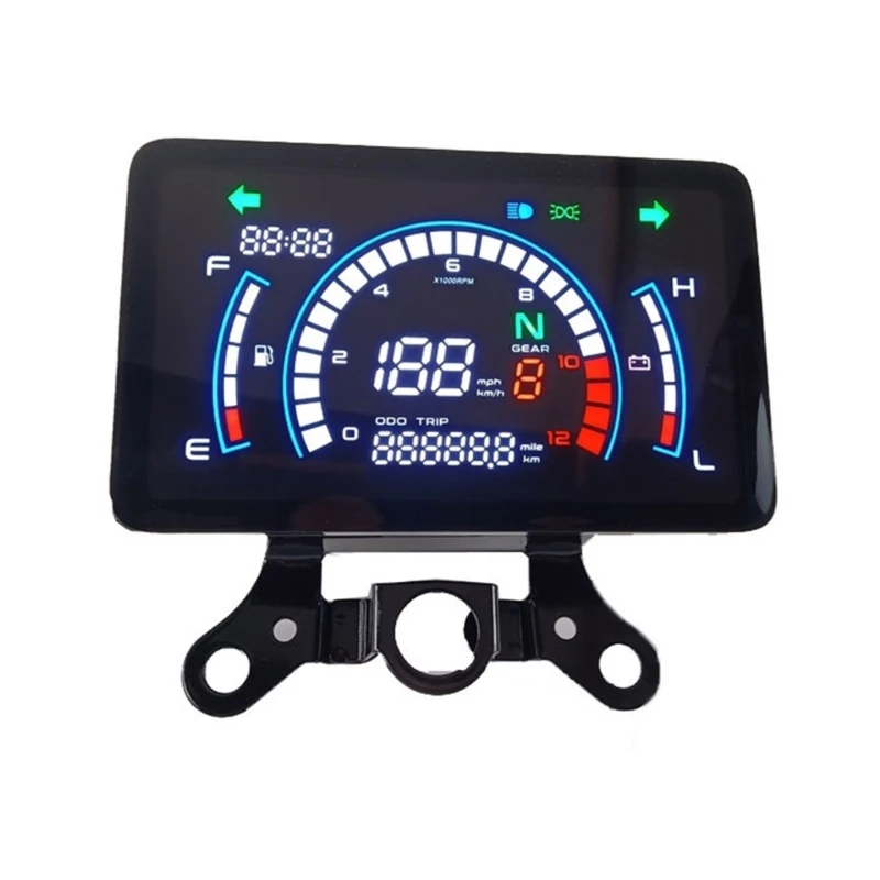 Motorcycle Digital Gauge Clear Display Speedometer Odometer with Speed & Mileage for CG125, ITALIKA EX125 FORZA125 FT125