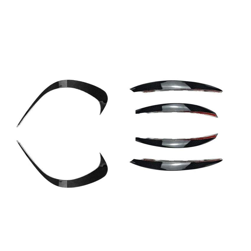 

Car Front Bumper Splitter Spoilers Cover/Front Bumper Grille Trim Strip for Mercedes-Benz C-Class W206 2022+ C200 C260 C300 AMG
