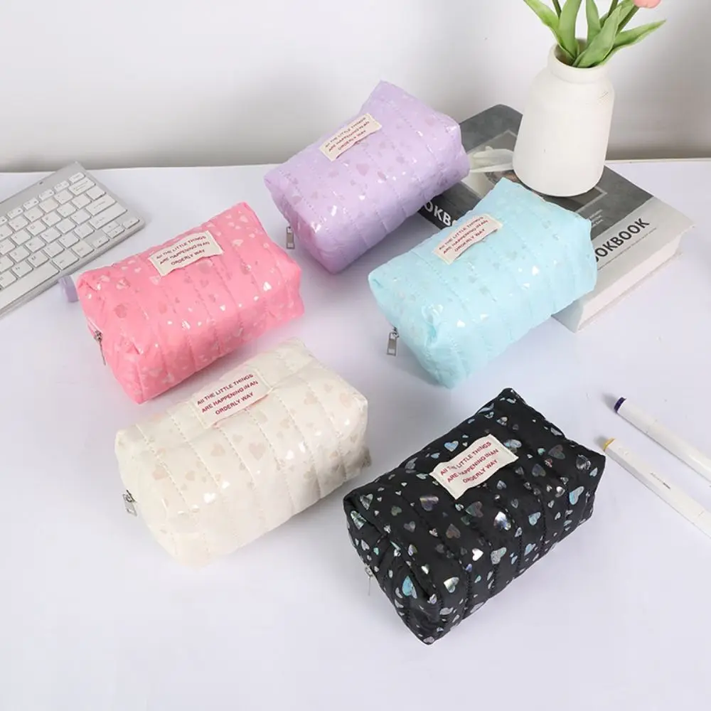 Wear-resistant Ins Style Makeup Bag Multifunction Portable Toiletry Bag Large Capacity Girl Heart Ttravel Storage Bag Women