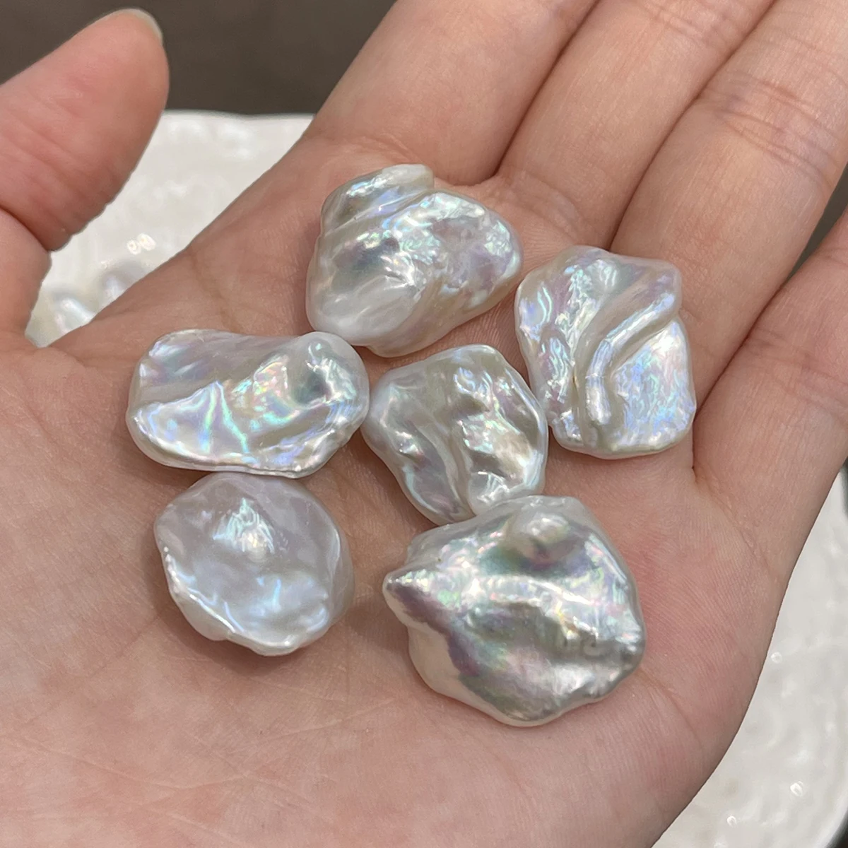 1PC 12x18mm Baroque Freshwater Pearl Charm Pendant, Undrilled，Custom Hole Available, Handmade Beading for Necklace Earring Craft
