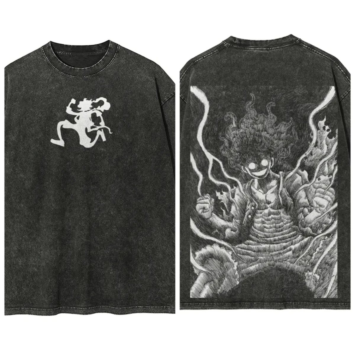 Camiseta estampada ONE PIECE 2026, nueva y popular, ropa casual de verano para hombre, estilo urbano, camiseta cómoda con efecto lavado y desgastado.