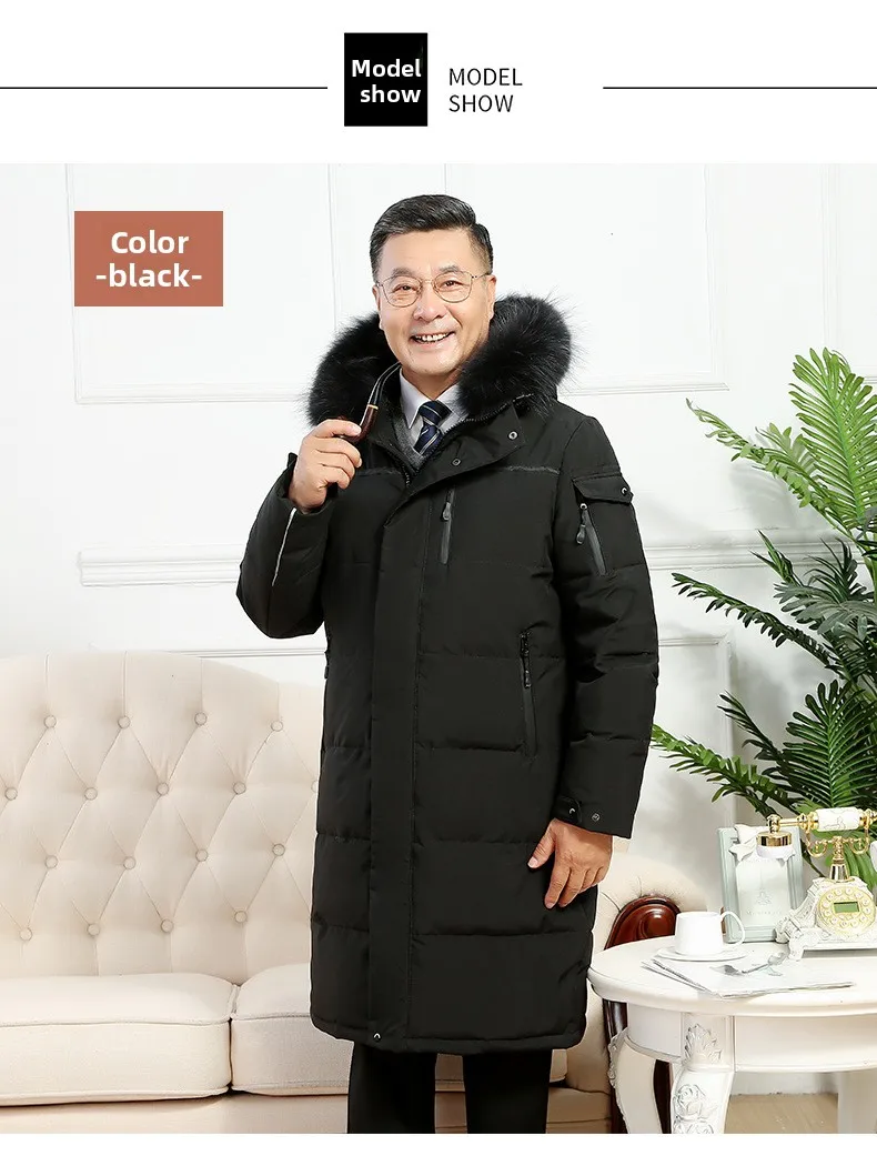 Luxury Brand Men's Down Coat And Parkas Top Quality Man Goose Down Jacket Thick Winter Padded Puffer Jacket Overcoat Padding HY7