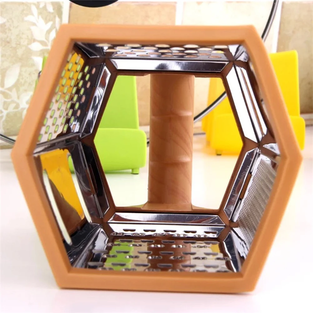 

6-Sided Vegetable Chopper Slicer Tool Stainless Steel Potato with Safety Handle Kitchen Shredder Gadgets for Carrots