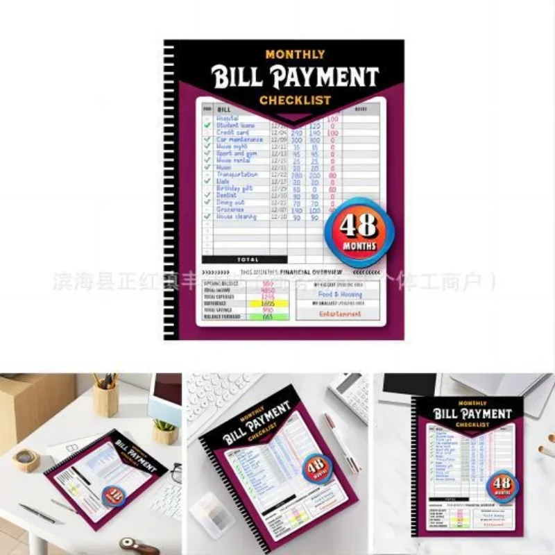 Bill Payment Management Book 48 Months Billing Record Management Form Monthly Money Saving Program Management Handbook