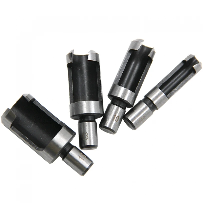 4Pcs Carbon Steel Hole Saw Woodworker Wood Plug Cutter Power Tools Hole Drilling Bits For Wooden Hole Wood Plug Cutting