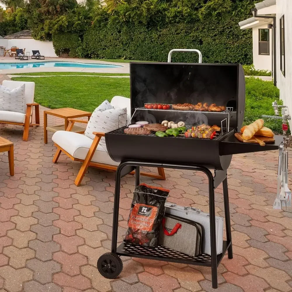 28 Inch Charcoal Grill with 626 Sq. In. Cooking Space, Ideal for Outdoor BBQs and Parties