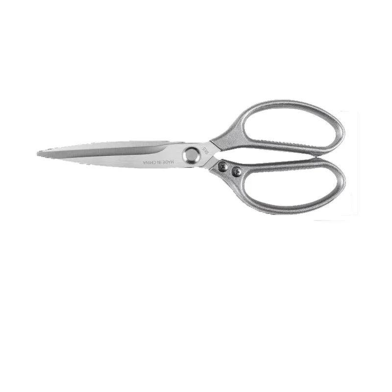 Extended Kitchen Scissors for Fish Killing, Stainless Steel Bone Scissors, Multi-functional Roasting Large Scissors WY9195