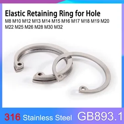 304 Stainless Steel C Type Internal Circlip Retaining For Hole M8 M10 M12 M13 M14 M15 M16 M17 M18 M19 M20 M22 M24 M25-M30 GB893