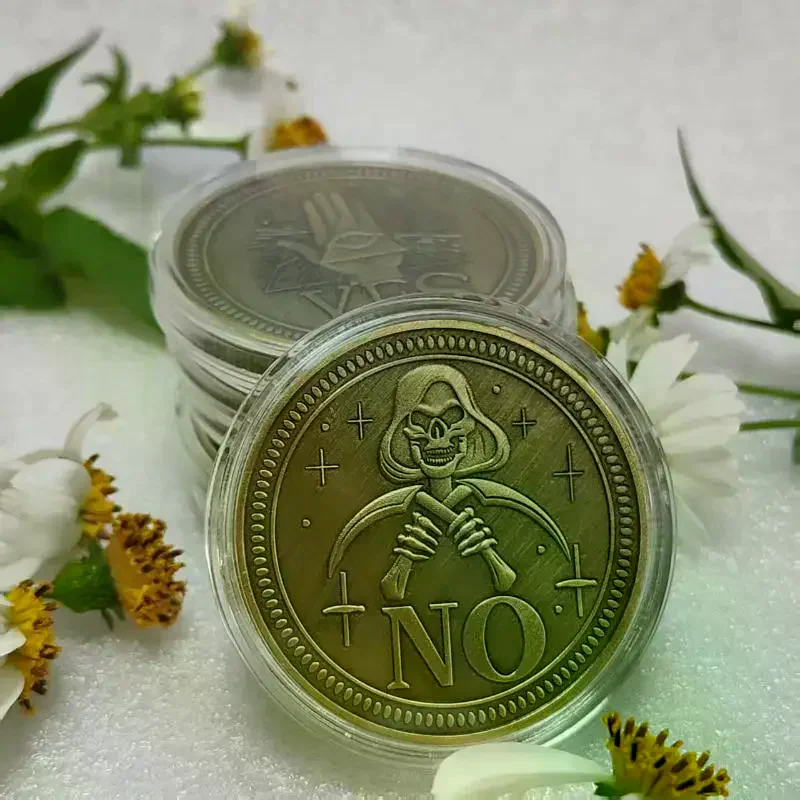 Yes/No Decision Coin Dual Sided Engraved For Party Games Decision Making Gifts Collection Vintage
