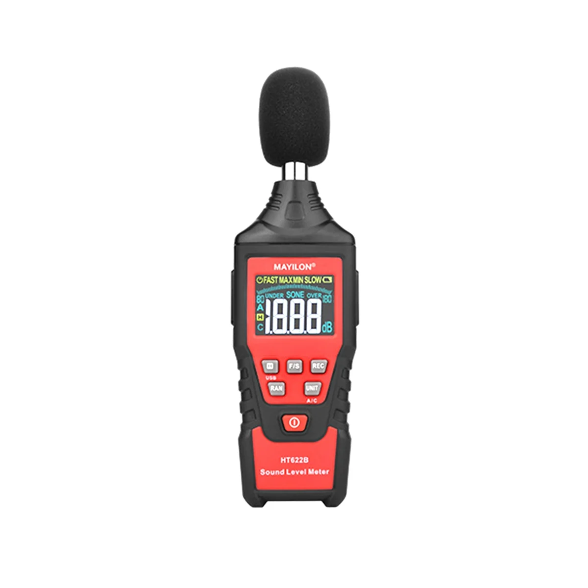 

HT622B Digital Sound Level Meter 30DB-130DB LCD Display Voice Tester Noise Decibel Monitor Sound Detector