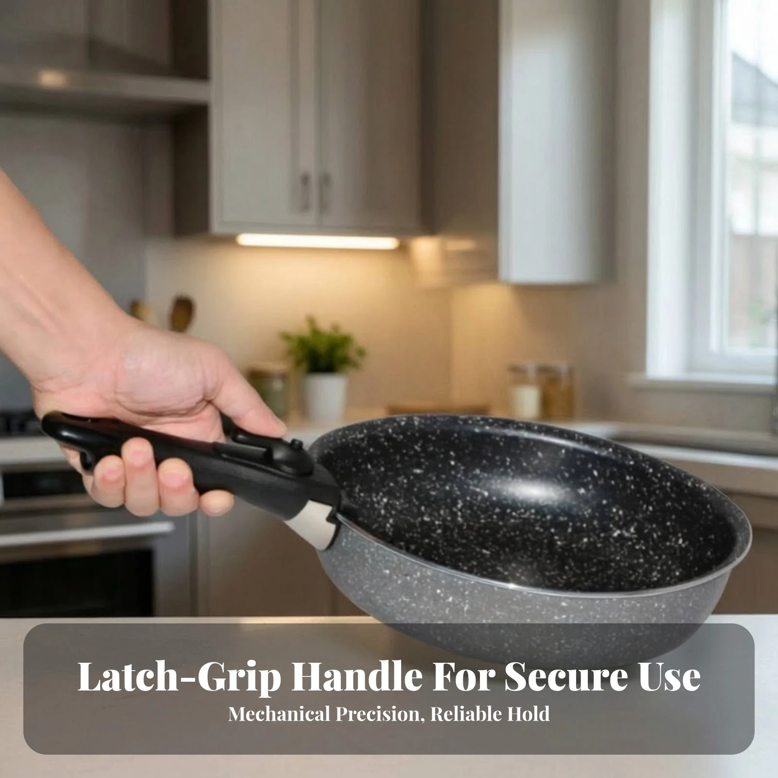 Detachable Pan Handle Heat-Resistant Removable Pan Handle Mango Desmontable Ergonomic Mango Para Sartén Resistente Al Calor