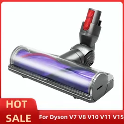 Dla Dyson V7 V8 V10 V11 V15 z włókna węglowego z bezpośrednim napędem szczotka odkurzacz z napędem bezpośrednim szczotka rolkowa ssania akcesoria na głowę