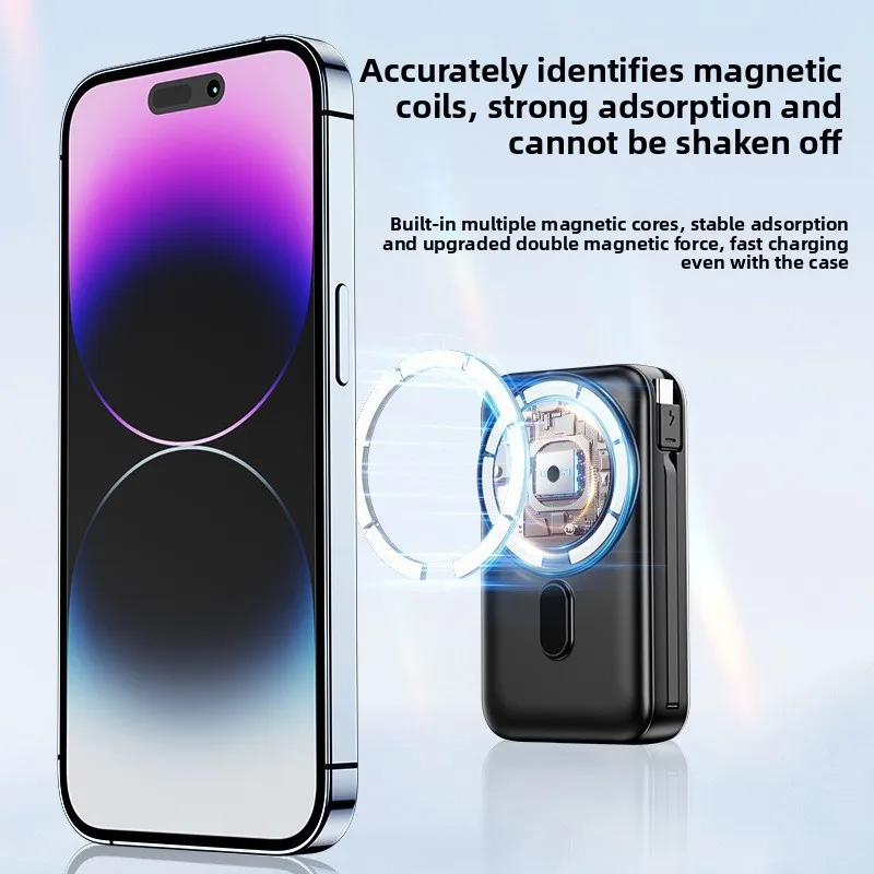 22.5W Fast Charging Power Bank 10000mAh with AC Plug with 2 Lines Portable External Battery for IPhone Xiaomi Huawei Samsung - Image 4