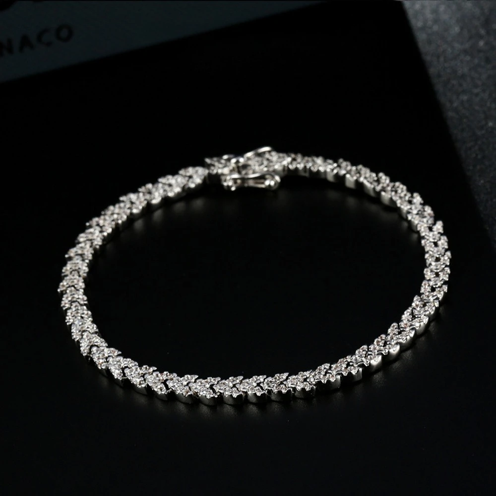 S925 Silver New Round 1.5mm Bracelet, Wheat Ear Style Versatile Chain, High-end Wedding Jewelry
