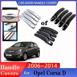 Для Vauxhall Opel Corsa D S07 Viva 2006 ~ 2014 автомобильные дверные ручки чехлы наружные защитные чехлы для царапин роскошные аксессуары