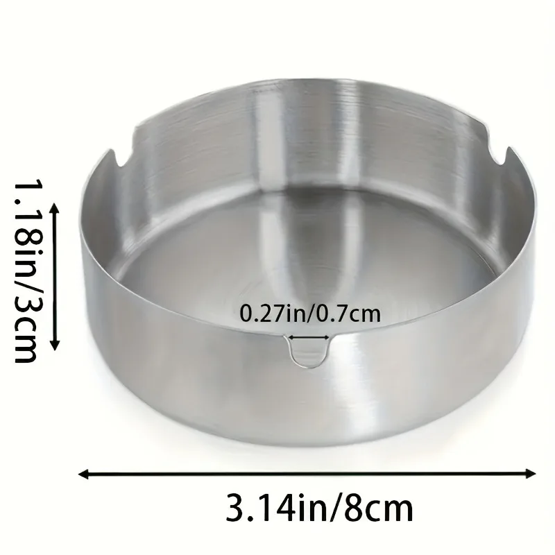 15 Pack Stainless Steel Portable Ashtray Sets Creative Gift Practical Souvenir for Bar Party Camping Commercial Drop Protection