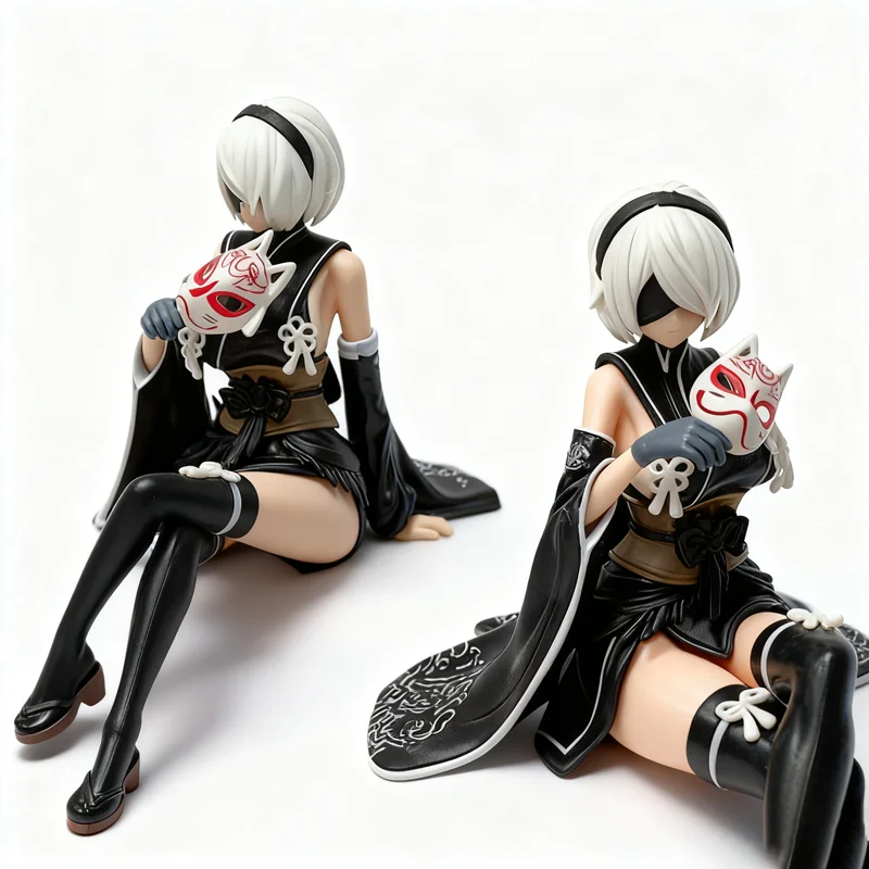 Nier: سلسلة التعاون الأوتوماتيكية يوكاتا تحت عنوان Yorha No.2 نوع B (2b) وتمثال وضعية الجلوس A2 - تمثال ممتاز قابل للجمع #6