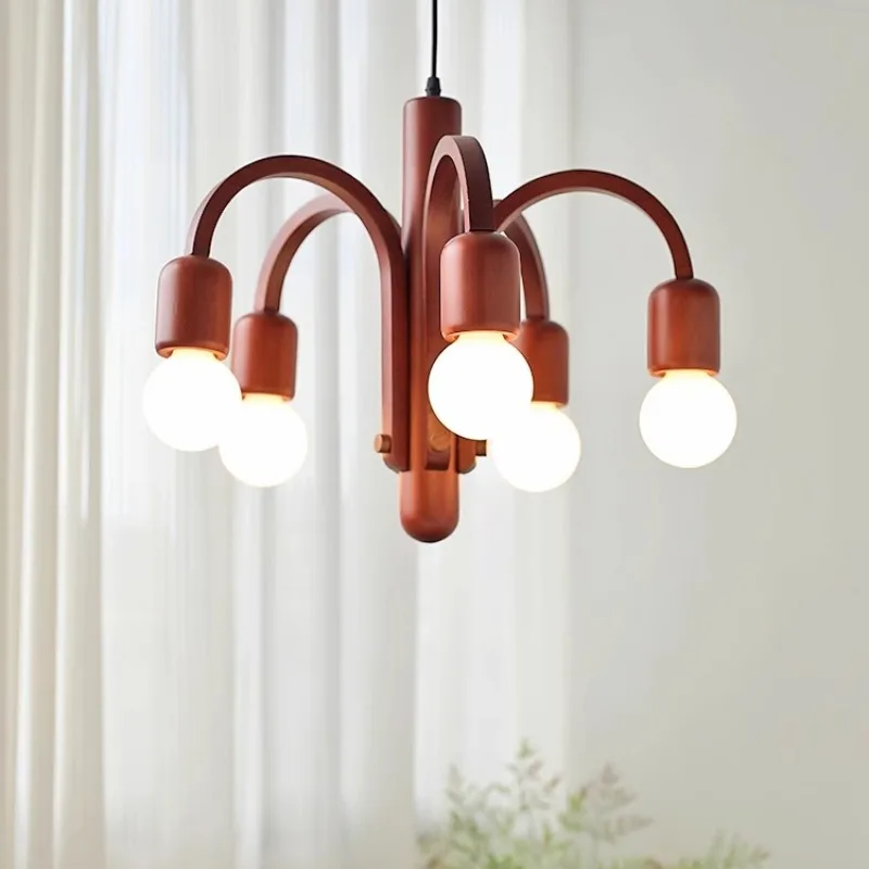 French Industrial Art LED Pendant Light Red Design Chandelier Lamps Home Decor Living Room Bedroom Cafe Indoor Lighting Fixtures