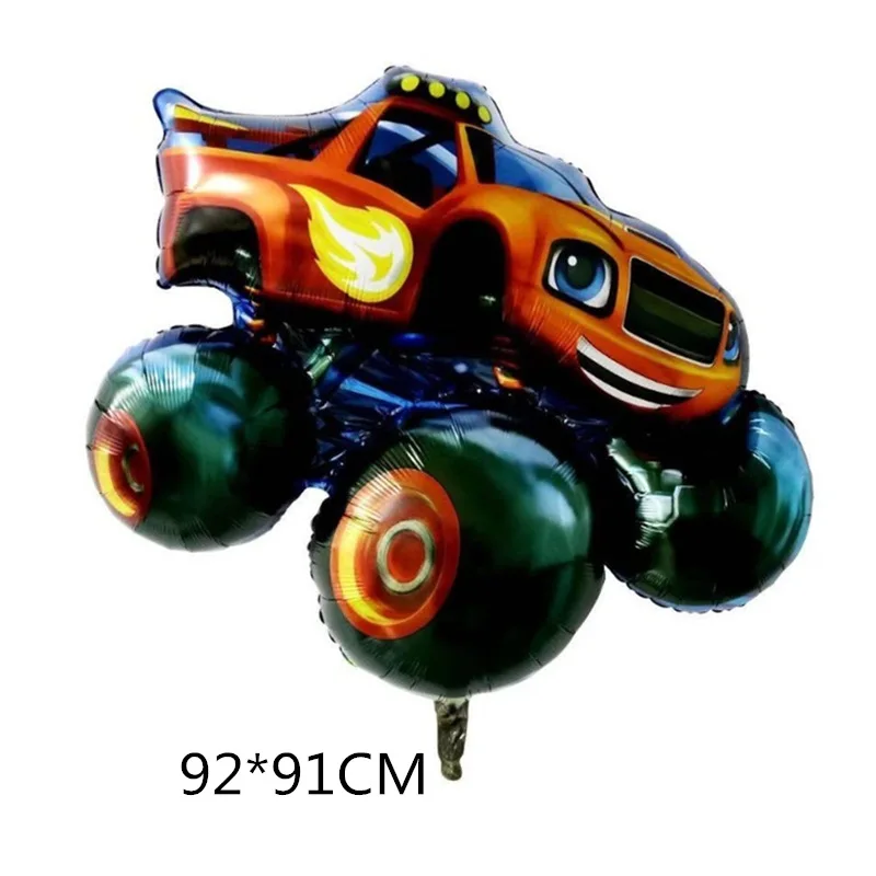 Large Car Blaze Monster Balloon Boy Birthday Party Supplies Decoration Number Machines Racing Racecar Toy Baby Shower