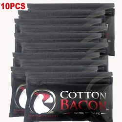 Paquete de algodón 2,0 orgánico de alta calidad, Bacon portátil, algodón de primera calidad para Zeus X, RTA, Kylin, BSKR, malla de perfil de conejo muerto, RDA, RTA, 10, 6, 3 paquetes