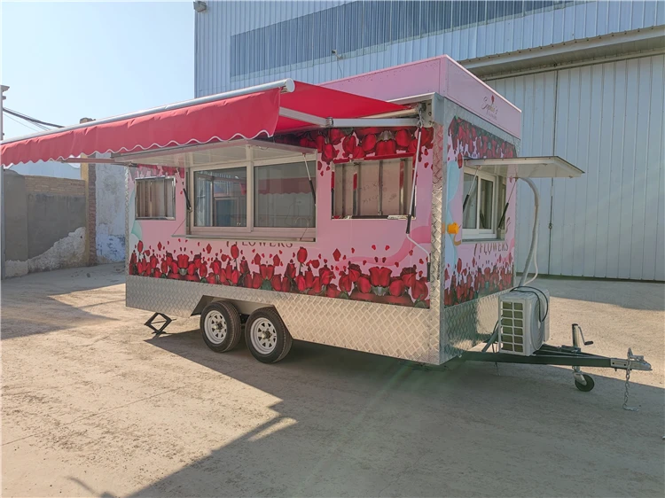 ขายรถบรรทุกอาหารเคลื่อนที่ดอกไม้ รถบรรทุกอาหารว่าง รถบรรทุกอาหารขนาดเล็กสําหรับไมอามี