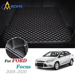 Leather Car Trunk Mat for Ford Focus 2004 - 2020 Mk2 Mk3 Mk4 Cargo Liner Boot Pad 2013 2014 2015 2016 2017 2018 2019 2021 2022