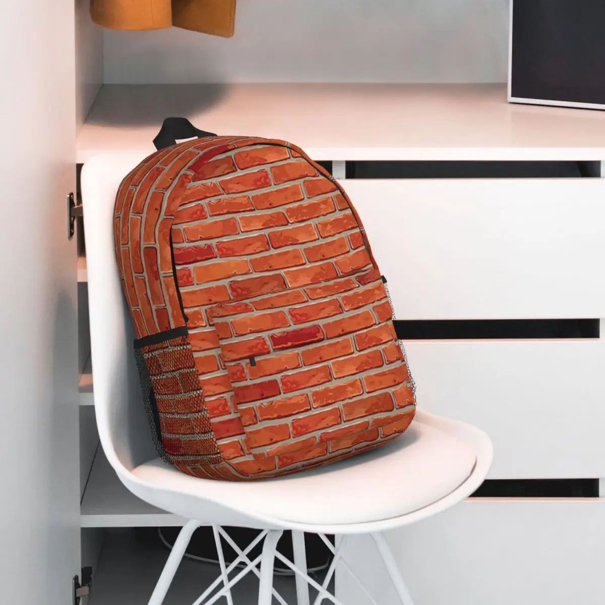 Red Brick Wall Backpack Hot Sale Daypack Large Capacity Boys Girls BookBag Shoulder Bags for Men Women School Bag