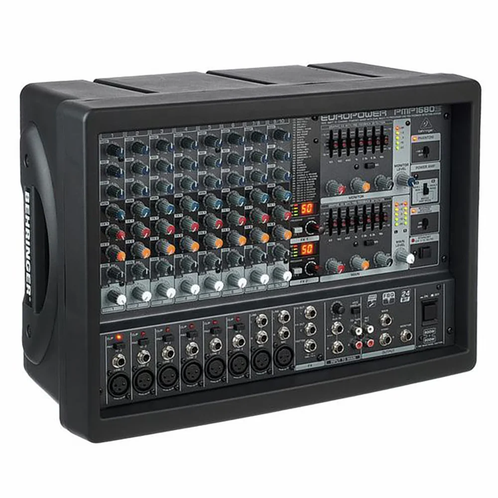 Behringer PMP 1680S Power Mixer With Dual Multi- FX Processor & FBQ Feedback Detection System Studio Music Equipment