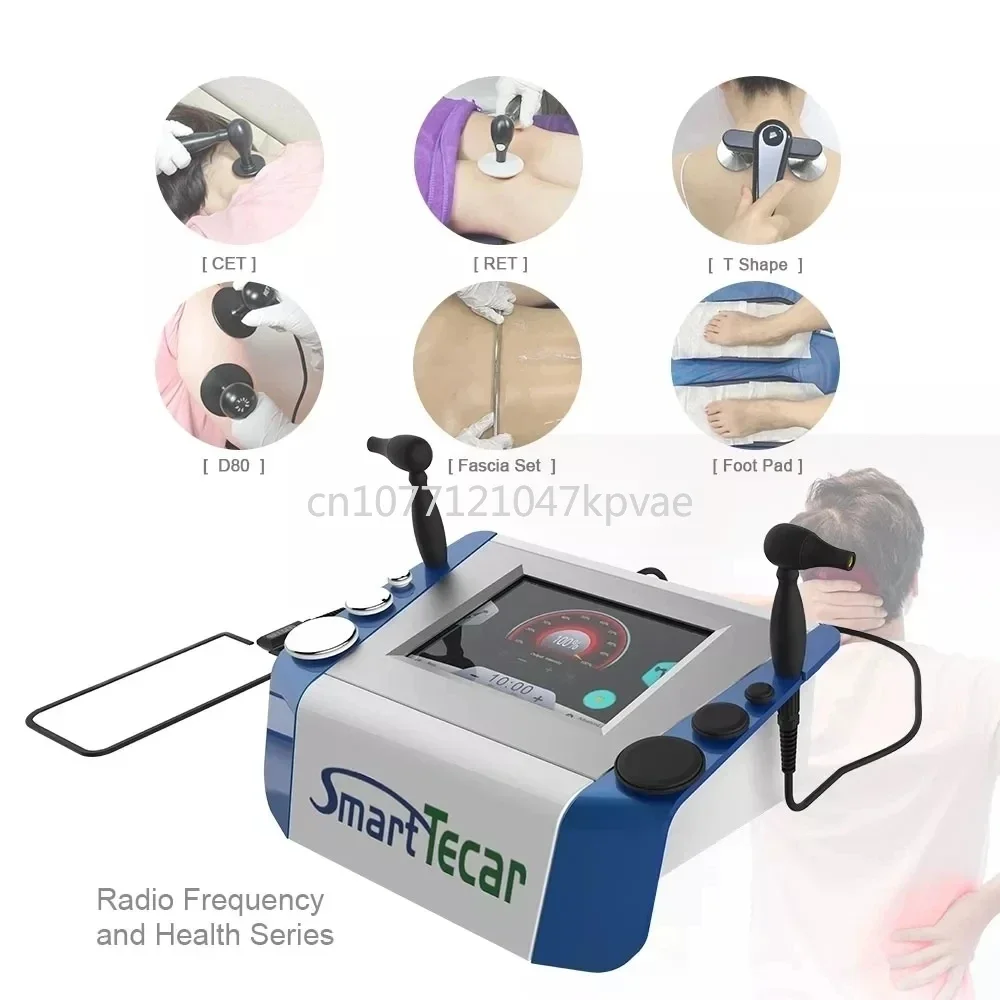 Capactive and Resistive Energy Transfer Machine 448K Portable Smart Tecar Body Rehabilitation Diathermy Physical Therapy