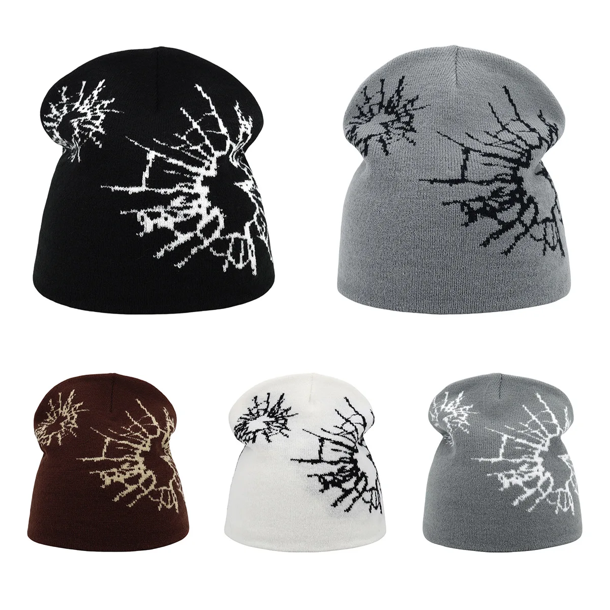 Y2K الجدة متماسكة قبعة الشتاء الخريف في الهواء الطلق يندبروف الدفء بيني للجنسين التزلج قبعة موضة Skullcap الباردة قبعة الشارع الهيب هوب