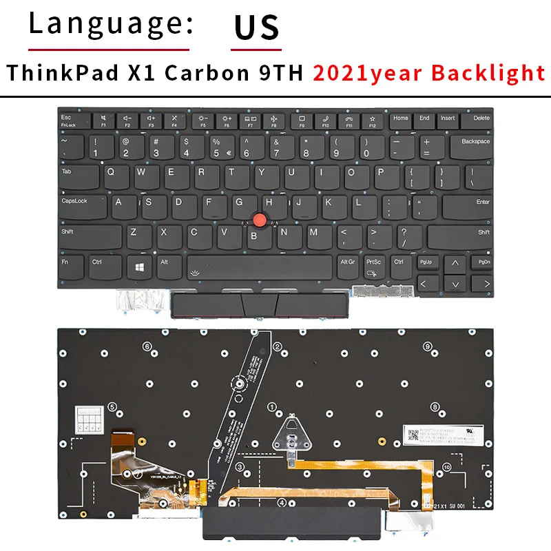 US/RU キーボード Lenovo ThinkPad X1 Carbon Gen2/3/4/5/6/7/8/9/10
