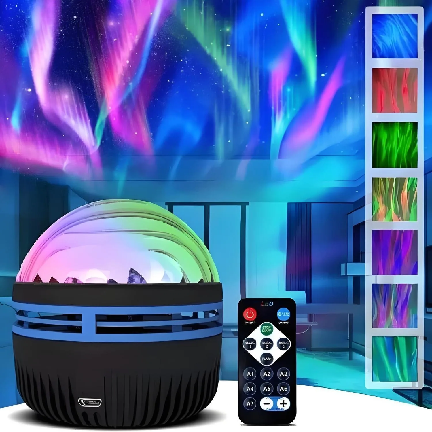 

Mini Party KTV Light USB LED Nightlight Northern Lights Projector Automatic Rotating Color Birthday Dance Disco Stage Home Decor