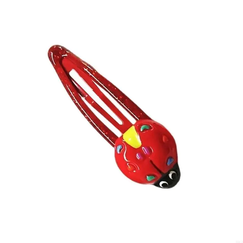 Barrette à cheveux dessin animé pour enfants, pince à cheveux Unique coccinelle, petite épingle à cheveux réaliste M6CD