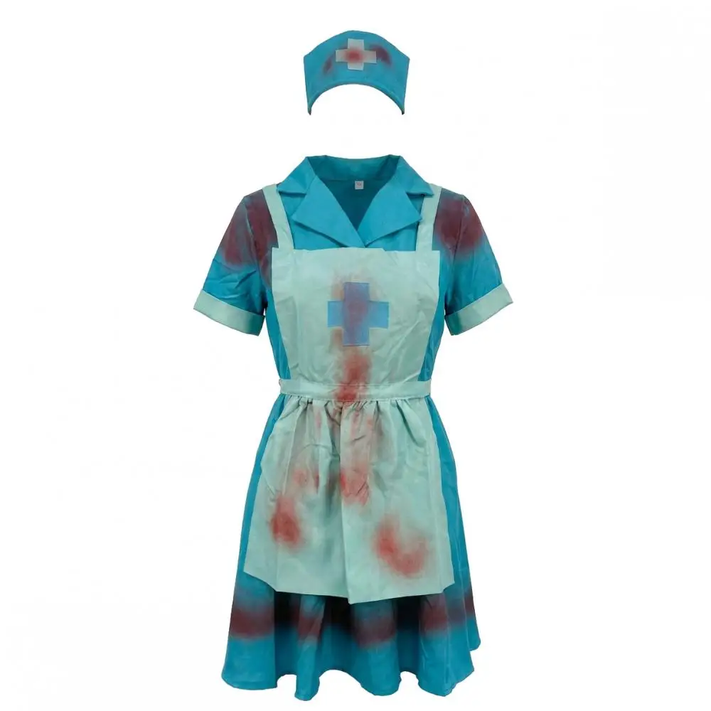 Déguisement Infirmière Ensanglantée – Robe, Coiffe et Tablier – photo 12