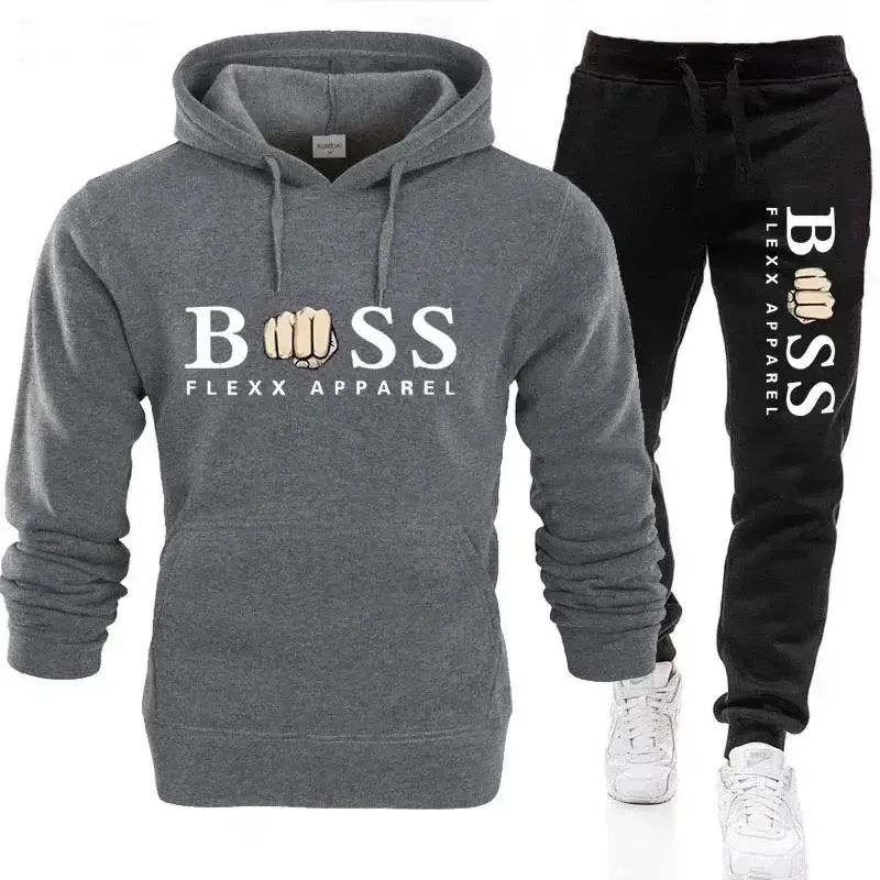 Conjunto de 2 peças de treino masculino, jogging sportswear, hoodies, calças, moletons, moletom, terno, outono, inverno, novo, 2022