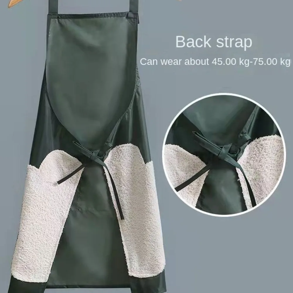 New PVC Apron Waterproof Sleeveless Cooking Clothes with Pocket Oilproof Kitchen Smock