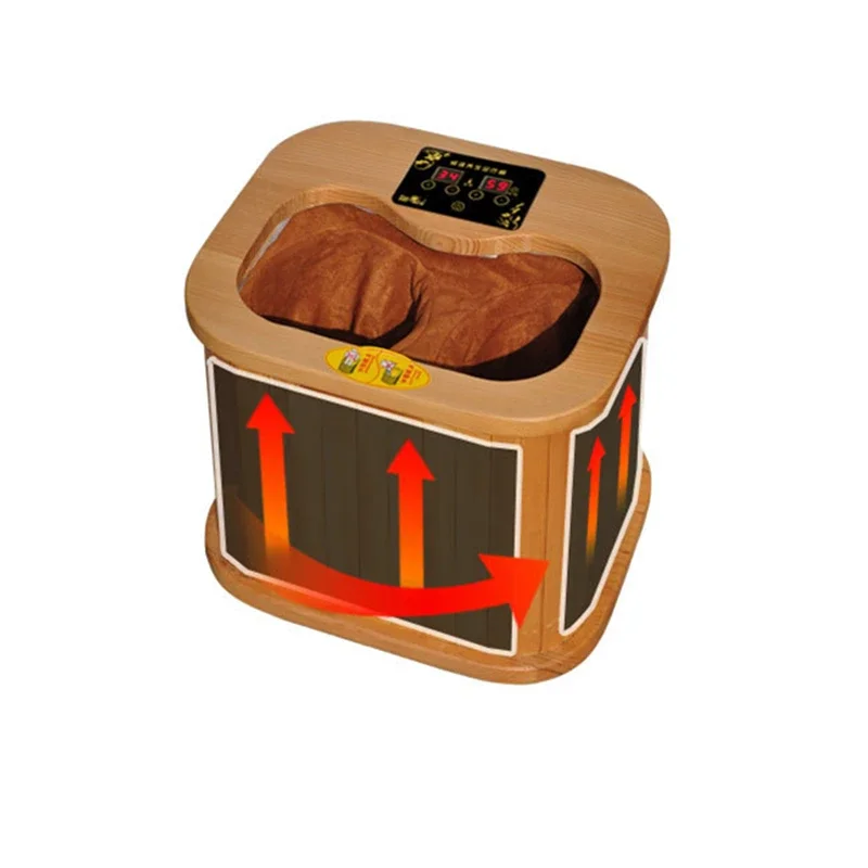 Far Infrared Foot Sauna Spectrum Therapy Barrel Full Automatic Massage Heating Cabin Canadian Hemlock Wood