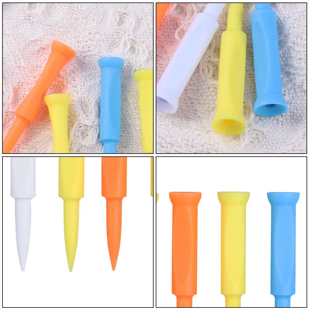 

10Pcs Golf Tees Smooth Finish Strong Structure Light Weight Ideal for Practice Games Golf Supplies Training Tee Tools