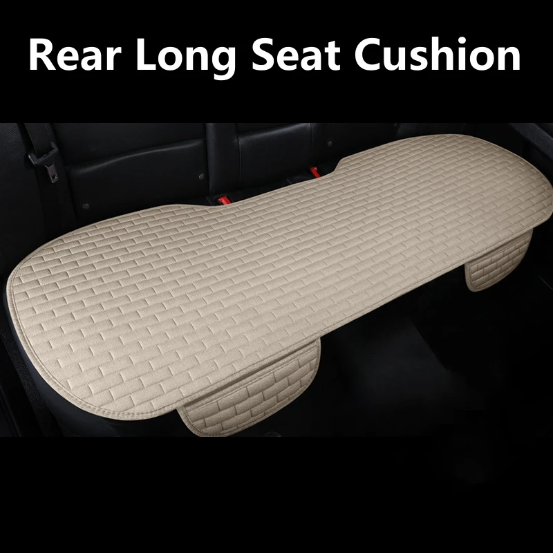 Luxury Linen Car Seat Cover Four Seasons Universal Waterproof and Non-Slip Front Seat Protector Cushion Car Seat Protection Pad